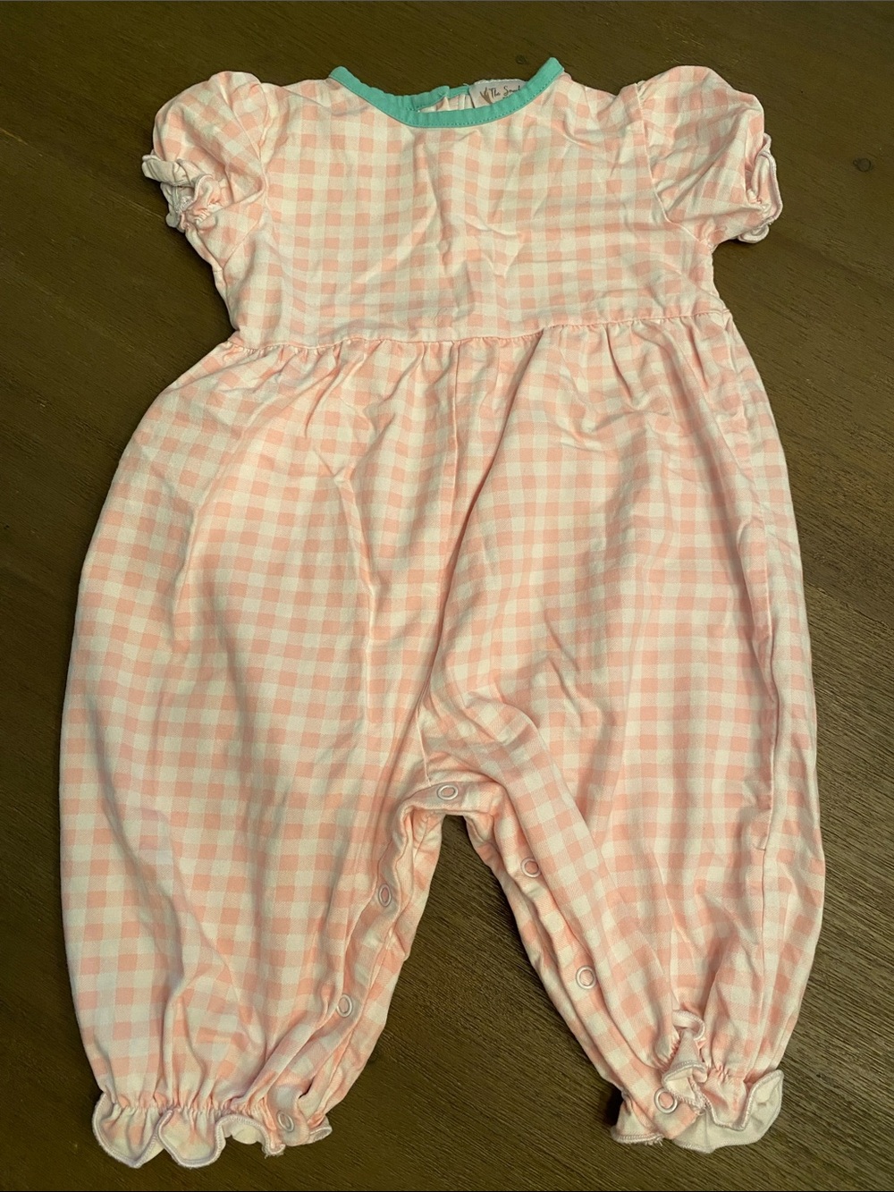 The Smocking Place Baby Pink Gingham One-Piece Bodysuit - Girls